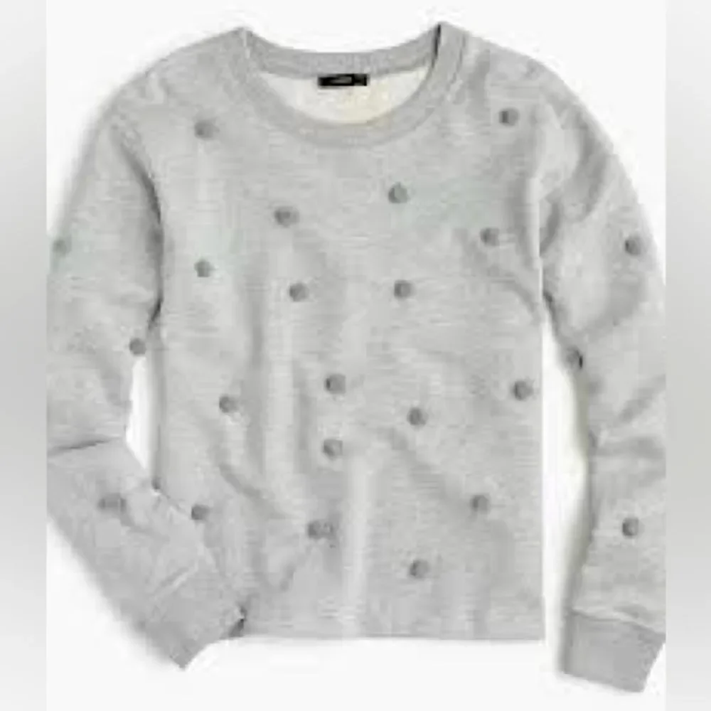 J.Crew Pom-pom Sweatshirt HEATHER GREY Size M